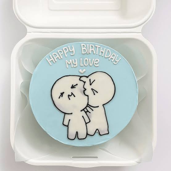 Blue Couple Bento Cake
