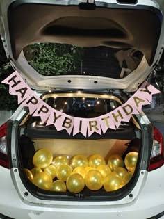 Yellow Ballon Theme Car Decor