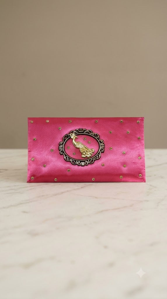 Gold Peacock Shagun Envelope