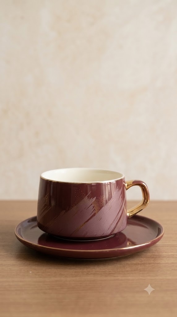 Asthetic Tea Cup And Plate
